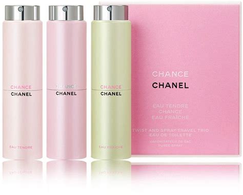 chance chanel twist and spray travel trio|Chanel chance eau de toilette.